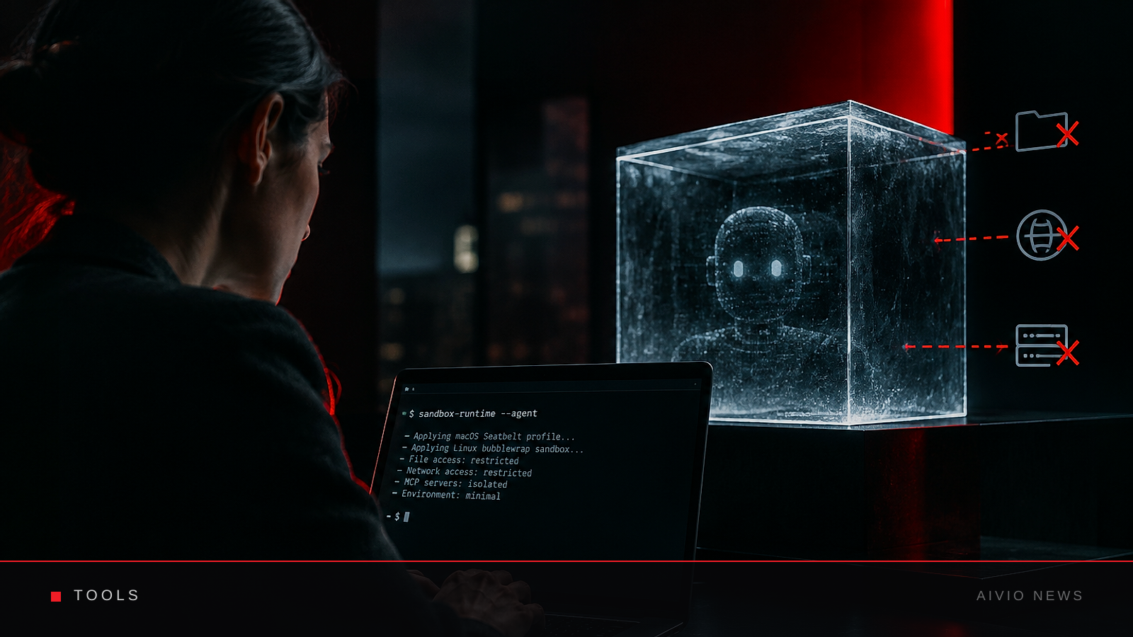 AIVIO News cover illustration for: Anthropic releases sandbox-runtime, the tool that isolates its AI agents